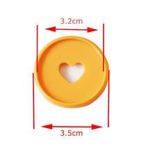 Load image into Gallery viewer, 30PCS 35mm Colorful Heart Binder Rings Mushroom Hole Loose Leaf Ring Round Binding Plastic Disc Buckle Hoop DIY Binder Notebook
