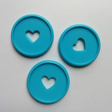 Load image into Gallery viewer, 30PCS 35mm Colorful Heart Binder Rings Mushroom Hole Loose Leaf Ring Round Binding Plastic Disc Buckle Hoop DIY Binder Notebook