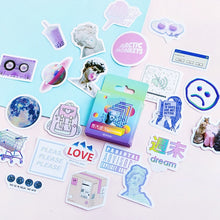 Load image into Gallery viewer, Cute Vaporwave Label Kawaii Diary Handmade Adhesive Paper Flake Japan Sticker Scrapbooking Stationery Stationery