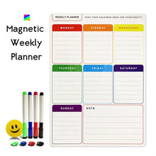 Load image into Gallery viewer, A3 Magnetic Weekly & Monthly Planner Whiteboard Fridge Magnet Flexible Daily Message Drawing Refrigerator Bulletin White Board