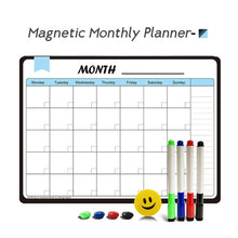 Load image into Gallery viewer, A3 Magnetic Weekly & Monthly Planner Whiteboard Fridge Magnet Flexible Daily Message Drawing Refrigerator Bulletin White Board