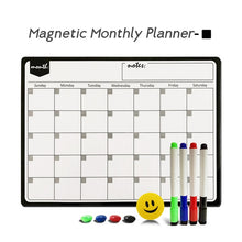Load image into Gallery viewer, A3 Magnetic Weekly & Monthly Planner Whiteboard Fridge Magnet Flexible Daily Message Drawing Refrigerator Bulletin White Board
