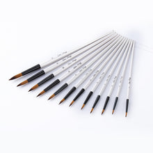 Load image into Gallery viewer, 12 pcs/set Nylon Hair Watercolor Paint Brush Pen Set for Learning DIY Wooden Handle Oil Acrylic Painting Art Brushes Supplies
