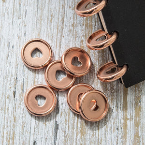 30PCS Heart Notebook Plastic Disc Binding Mushroom Hole Binding Disc Plastic DIY 360 DegreeDisc Buckle Office Supplies Binding