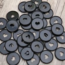 Load image into Gallery viewer, 30PCS 35mm Colorful Heart Binder Rings Mushroom Hole Loose Leaf Ring Round Binding Plastic Disc Buckle Hoop DIY Binder Notebook
