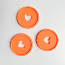 Load image into Gallery viewer, 30PCS 35mm Colorful Heart Binder Rings Mushroom Hole Loose Leaf Ring Round Binding Plastic Disc Buckle Hoop DIY Binder Notebook
