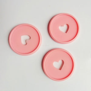 30PCS 35mm Colorful Heart Binder Rings Mushroom Hole Loose Leaf Ring Round Binding Plastic Disc Buckle Hoop DIY Binder Notebook