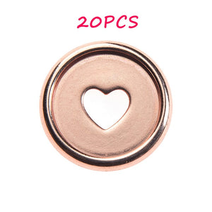 30PCS Heart Notebook Plastic Disc Binding Mushroom Hole Binding Disc Plastic DIY 360 DegreeDisc Buckle Office Supplies Binding
