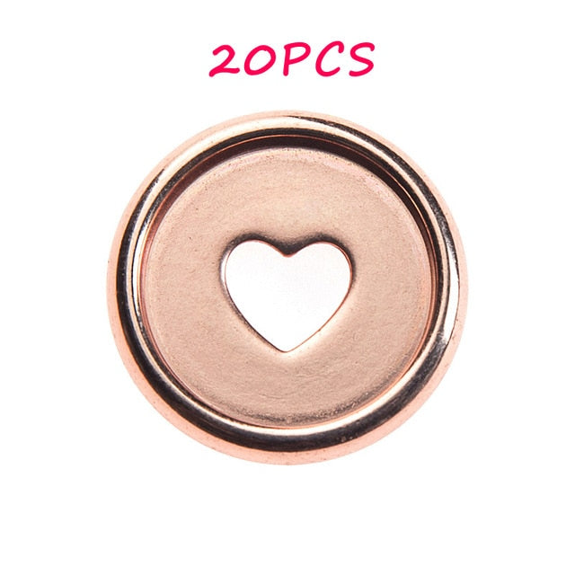 30PCS Heart Notebook Plastic Disc Binding Mushroom Hole Binding Disc Plastic DIY 360 DegreeDisc Buckle Office Supplies Binding