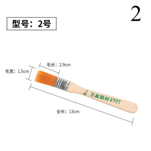 High Quality Nylon Paint Brush  Different Size Wooden Handle Watercolor Brushes For Acrylic Oil Painting School Art Supplies