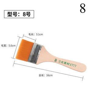 High Quality Nylon Paint Brush  Different Size Wooden Handle Watercolor Brushes For Acrylic Oil Painting School Art Supplies