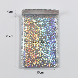10pcs/lot laser Bubble Mailer Poly Mailing Bags Shipping Envelopes with Bubble Shipping Packaging Envelope Mailers Padded