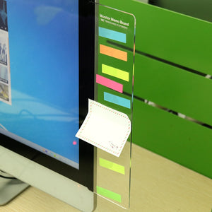 1PC Message Memo Board PC Screen Computer Monitors Side Panel Planner Writing Record Message Board Remind Memo Pad