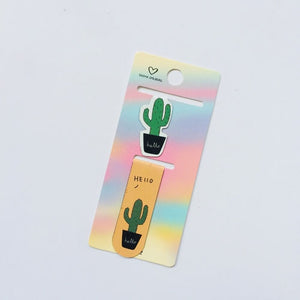 1 Set Fresh Cactus Sakura Unicorn Magnetic Bookmarks Books Marker of Page Student Stationery School Office Supply