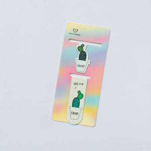 1 Set Fresh Cactus Sakura Unicorn Magnetic Bookmarks Books Marker of Page Student Stationery School Office Supply