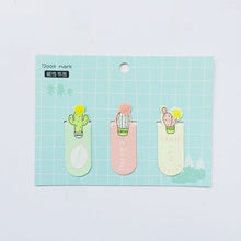 Load image into Gallery viewer, 1 Set Fresh Cactus Sakura Unicorn Magnetic Bookmarks Books Marker of Page Student Stationery School Office Supply

