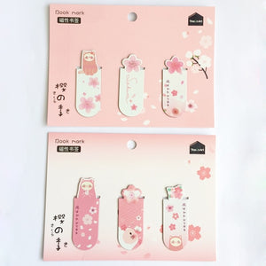 1 Set Fresh Cactus Sakura Unicorn Magnetic Bookmarks Books Marker of Page Student Stationery School Office Supply