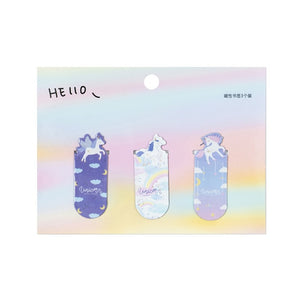 1 Set Fresh Cactus Sakura Unicorn Magnetic Bookmarks Books Marker of Page Student Stationery School Office Supply
