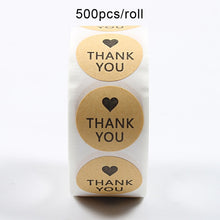 Load image into Gallery viewer, 500pcs/roll Thank You Stickers Seal Labels Scrapbook Handmade Sticker Circle Stationery Food Hand Made Deco for Envelope Gift
