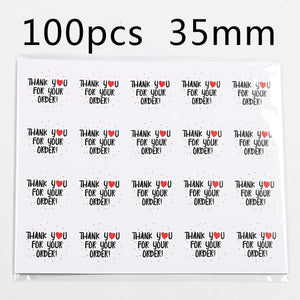 500pcs/roll Thank You Stickers Seal Labels Scrapbook Handmade Sticker Circle Stationery Food Hand Made Deco for Envelope Gift