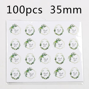 500pcs/roll Thank You Stickers Seal Labels Scrapbook Handmade Sticker Circle Stationery Food Hand Made Deco for Envelope Gift