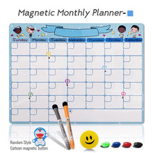 Load image into Gallery viewer, A3 Magnetic Weekly &amp; Monthly Planner Whiteboard Fridge Magnet Flexible Daily Message Drawing Refrigerator Bulletin White Board
