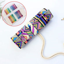 Load image into Gallery viewer, 2020 Pencil Case 36/48/72 /12 Holes Canvas Wrap Roll Up Pencil Bag Pen Case Holder Storage Pouch Writing Supplies JR Deals
