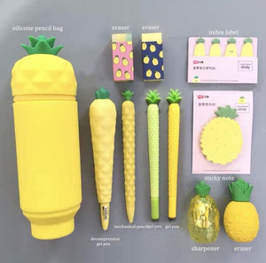 2020 Sharkbang Creative Carrot Series Silicone Soft Pencil Case Penholder Organizer Bag Kawaii Stationery Set Kids Birthday Gift