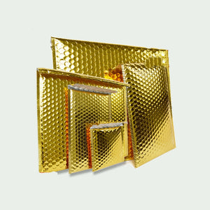 wholesale Gold Color CD/CVD Packaging Shipping Bubble Mailers paper Padded Envelopes Gift Bag Bubble Mailing Envelope Bag